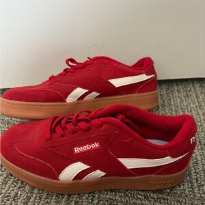 Reebok Red and White Sneakers